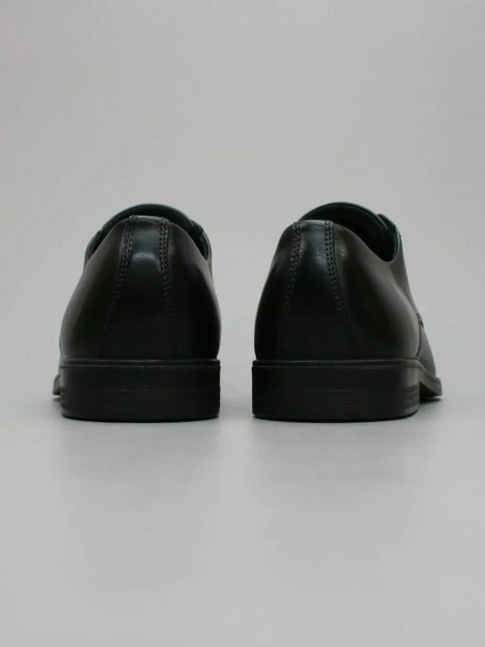 ECCO 42 Mens 8 Melbourne Black Leather Cap-toe Dress Lace-up Oxfords Derby Shoes